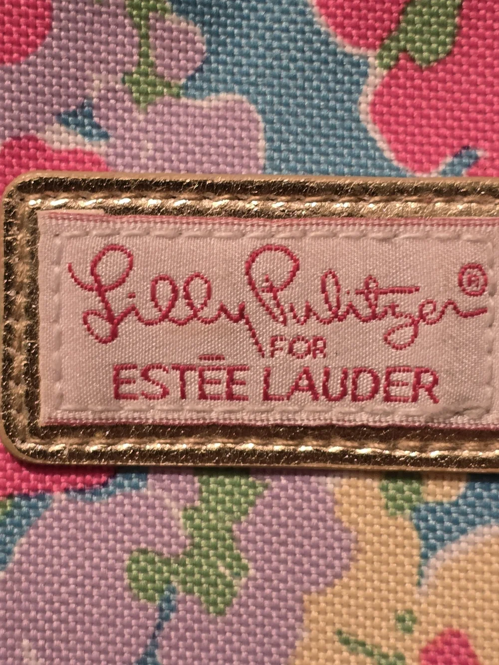 Lilly Pulitzer for Estée Lauder Colorful Floral Cosmetic Makeup Bag